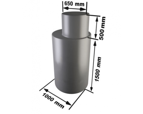 Кессон для скважины круглый металлический 4мм 1000х2000мм